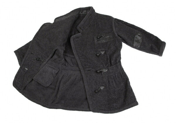 ISSEY MIYAKE Boa Wool Leather Panel Jacket JP Size 9