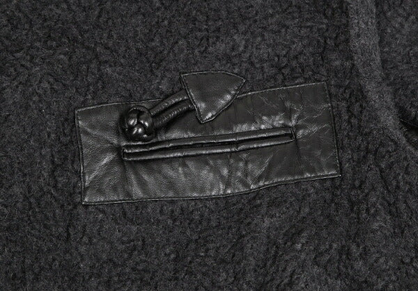 ISSEY MIYAKE Boa Wool Leather Panel Jacket JP Size 9