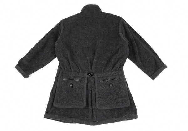ISSEY MIYAKE Boa Wool Leather Panel Jacket JP Size 9