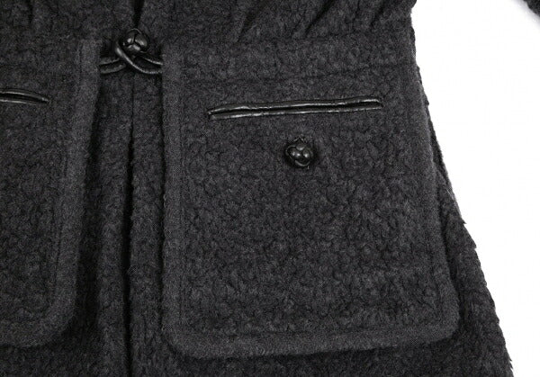 ISSEY MIYAKE Boa Wool Leather Panel Jacket JP Size 9
