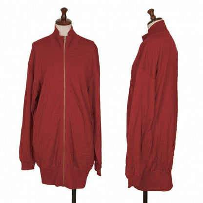ISSEY MIYAKE Cotton Knit Zip Jacket Bordeaux JP Size 9