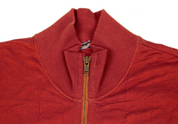 ISSEY MIYAKE Cotton Knit Zip Jacket Bordeaux JP Size 9