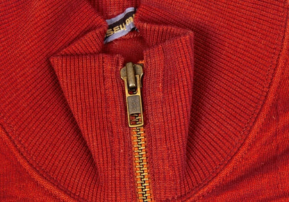 ISSEY MIYAKE Cotton Knit Zip Jacket Bordeaux JP Size 9