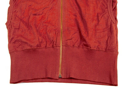 ISSEY MIYAKE Cotton Knit Zip Jacket Bordeaux JP Size 9