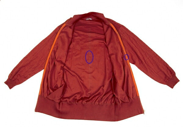 ISSEY MIYAKE Cotton Knit Zip Jacket Bordeaux JP Size 9