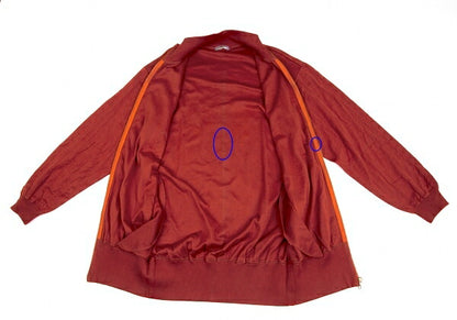 ISSEY MIYAKE Cotton Knit Zip Jacket Bordeaux JP Size 9