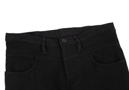 Y's Brushed Wool Cargo Pocket Tapered Pants Black Size 1