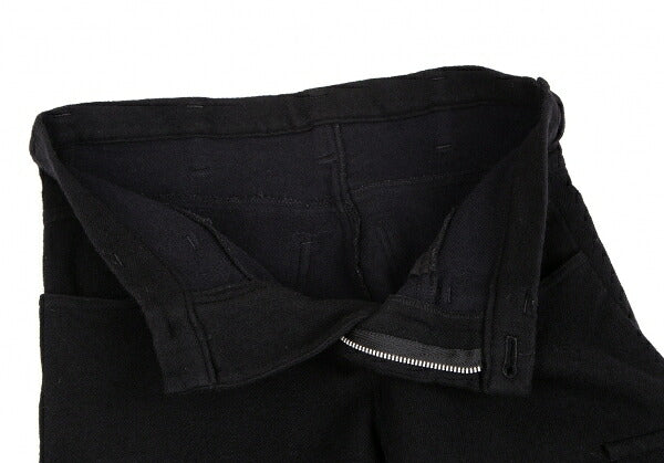 Y's Brushed Wool Cargo Pocket Tapered Pants Black Size 1