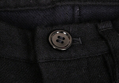 Y's Brushed Wool Cargo Pocket Tapered Pants Black Size 1