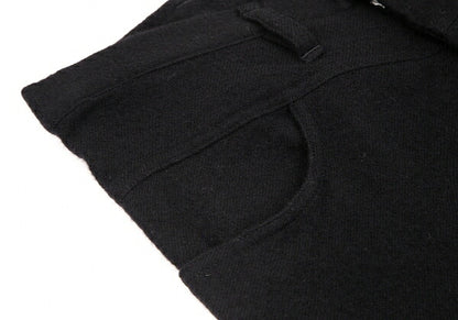 Y's Brushed Wool Cargo Pocket Tapered Pants Black Size 1