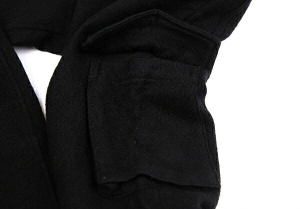 Y's Brushed Wool Cargo Pocket Tapered Pants Black Size 1