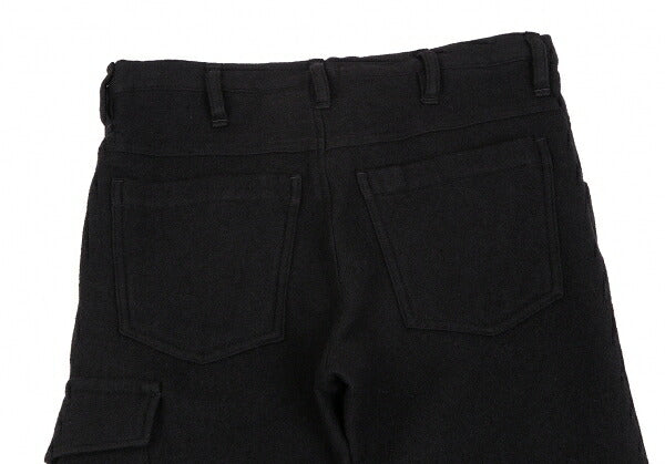 Y's Brushed Wool Cargo Pocket Tapered Pants Black Size 1