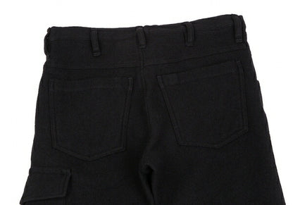 Y's Brushed Wool Cargo Pocket Tapered Pants Black Size 1
