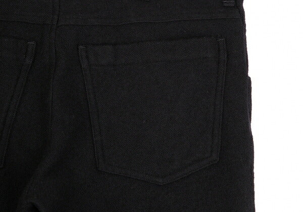 Y's Brushed Wool Cargo Pocket Tapered Pants Black Size 1