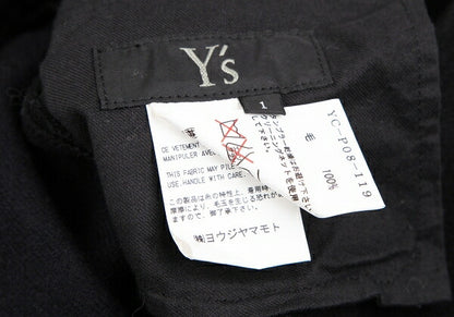Y's Brushed Wool Cargo Pocket Tapered Pants Black Size 1