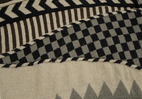 ISSEY MIYAKE Crazy Pattern 3D Knit Wool Sweater Gray Size M