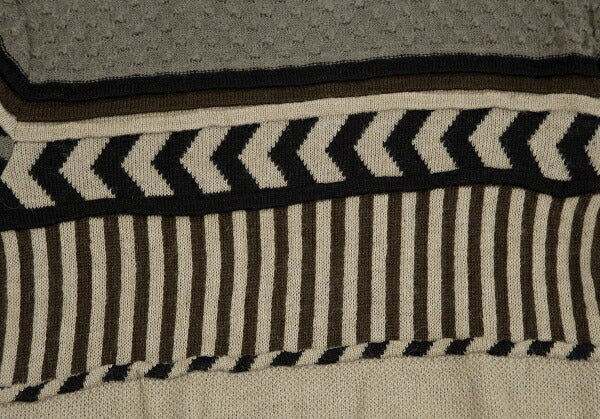 ISSEY MIYAKE Crazy Pattern 3D Knit Wool Sweater Gray Size M
