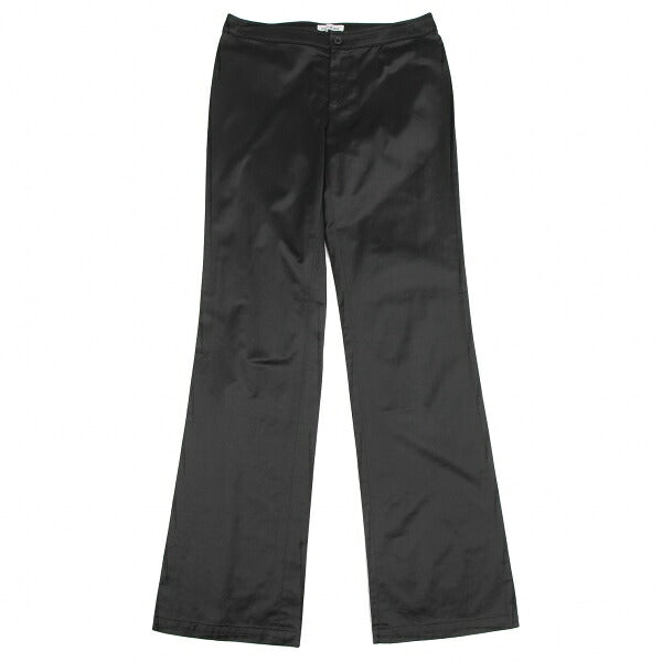 ISSEY MIYAKE FETE Nylon Cotton Blend Pants Black Size 2