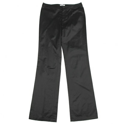 ISSEY MIYAKE FETE Nylon Cotton Blend Pants Black Size 2