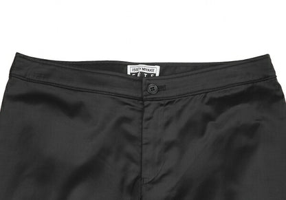 ISSEY MIYAKE FETE Nylon Cotton Blend Pants Black Size 2