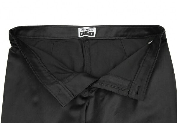 ISSEY MIYAKE FETE Nylon Cotton Blend Pants Black Size 2