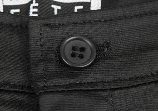 ISSEY MIYAKE FETE Nylon Cotton Blend Pants Black Size 2