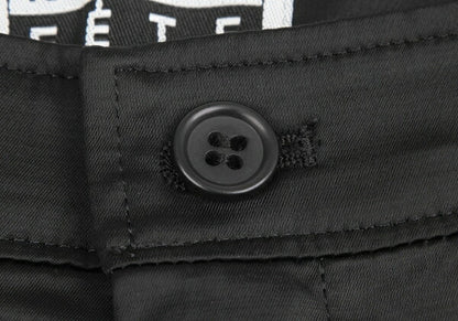 ISSEY MIYAKE FETE Nylon Cotton Blend Pants Black Size 2