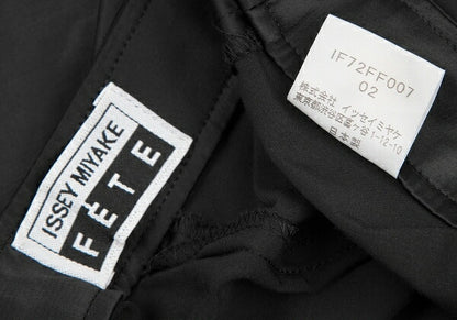 ISSEY MIYAKE FETE Nylon Cotton Blend Pants Black Size 2