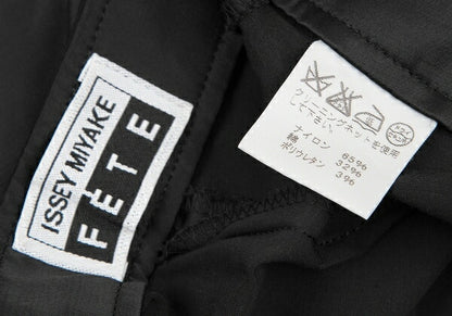ISSEY MIYAKE FETE Nylon Cotton Blend Pants Black Size 2