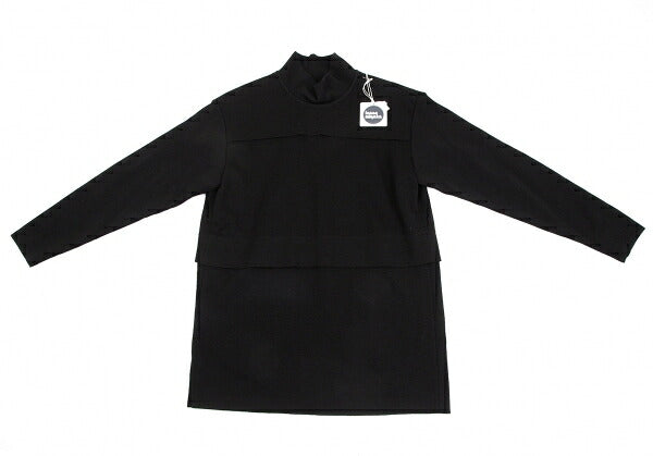 ISSEY MIYAKE Wool Pleated High Neck Sweater Black Size M