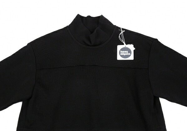 ISSEY MIYAKE Wool Pleated High Neck Sweater Black Size M