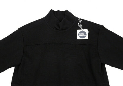 ISSEY MIYAKE Wool Pleated High Neck Sweater Black Size M