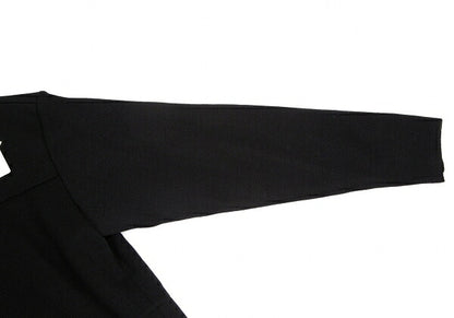 ISSEY MIYAKE Wool Pleated High Neck Sweater Black Size M