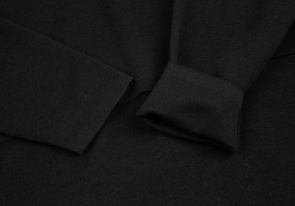 ISSEY MIYAKE Wool Pleated High Neck Sweater Black Size M
