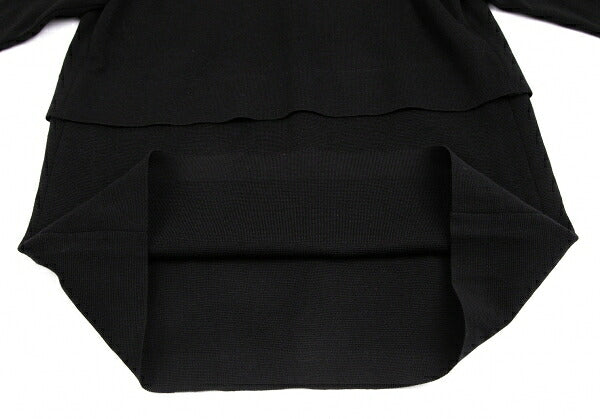 ISSEY MIYAKE Wool Pleated High Neck Sweater Black Size M