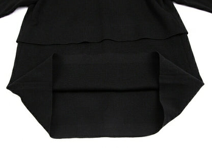 ISSEY MIYAKE Wool Pleated High Neck Sweater Black Size M