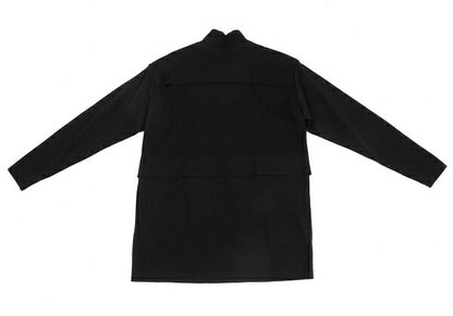 ISSEY MIYAKE Wool Pleated High Neck Sweater Black Size M