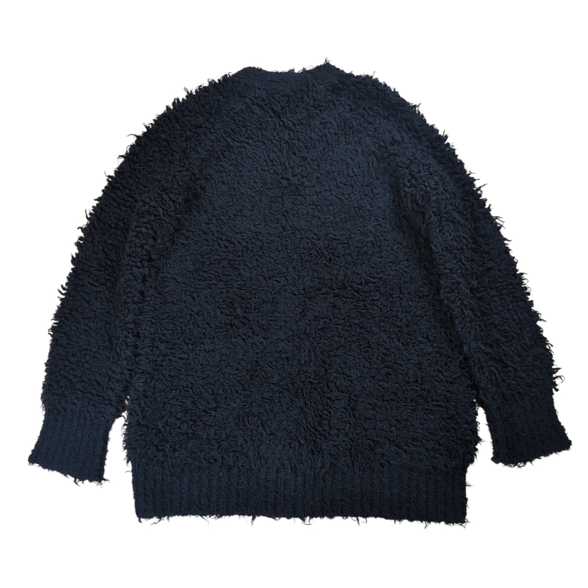 MARNI Shaggy Wool Oversized Cardigan Black Size 38