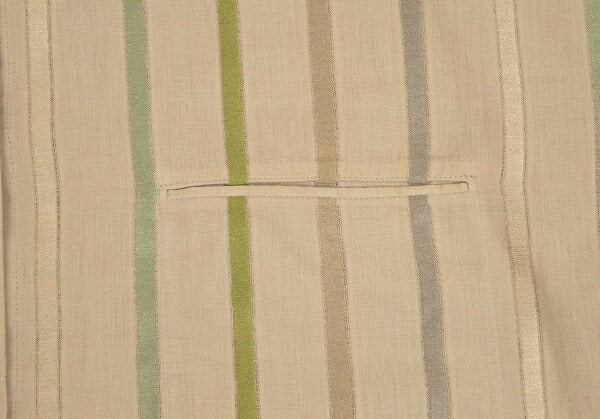 ISSEY MIYAKE Multi Stripe Weave Stand Shirt Mocha Size 9