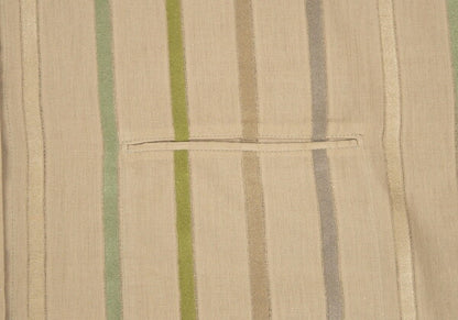 ISSEY MIYAKE Multi Stripe Weave Stand Shirt Mocha Size 9