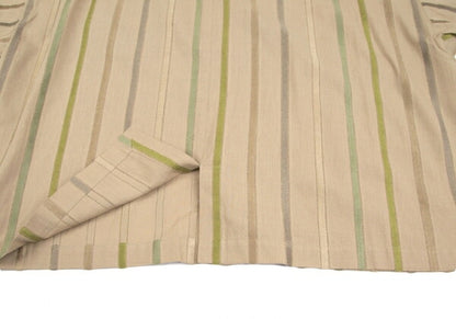 ISSEY MIYAKE Multi Stripe Weave Stand Shirt Mocha Size 9