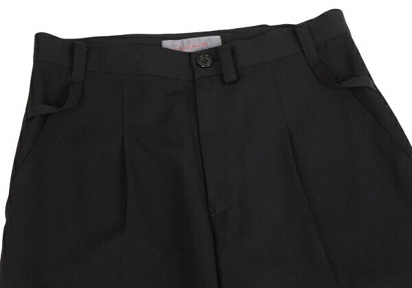 Yohji Yamamoto NOIR Wool Loop Design Slim Pants Black Size 1