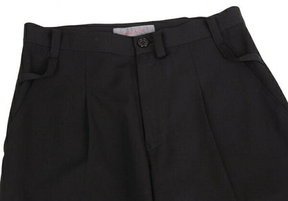 Yohji Yamamoto NOIR Wool Loop Design Slim Pants Black Size 1