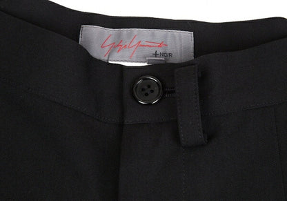 Yohji Yamamoto NOIR Wool Loop Design Slim Pants Black Size 1