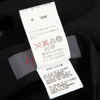 Yohji Yamamoto NOIR Wool Loop Design Slim Pants Black Size 1