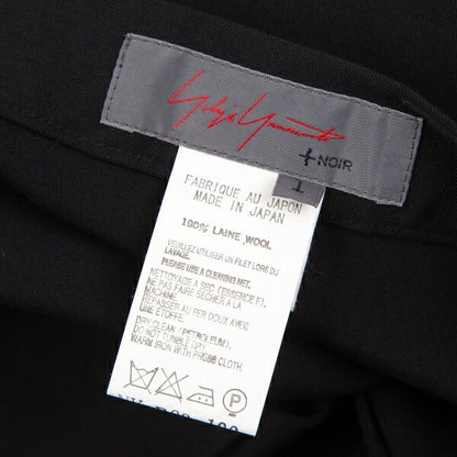 Yohji Yamamoto NOIR Wool Loop Design Slim Pants Black Size 1