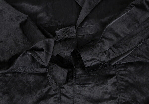 Plantation Velcro Nylon Satin Shirt Jacket Black Size M