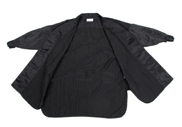 Plantation Velcro Nylon Satin Shirt Jacket Black Size M