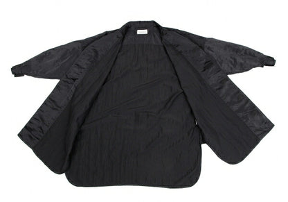 Plantation Velcro Nylon Satin Shirt Jacket Black Size M