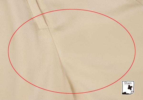 ISSEY MIYAKE Silk Tuck Design Pants Cream Size M